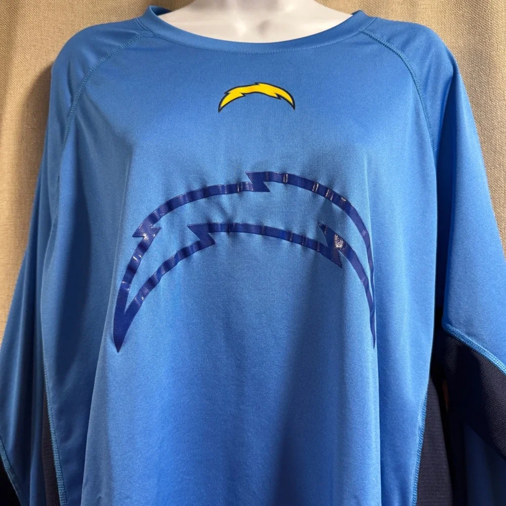 Nike NFL Chargers Long Sleeve Dri-FIT‎ Training Shirt Mens XL Football Bundle